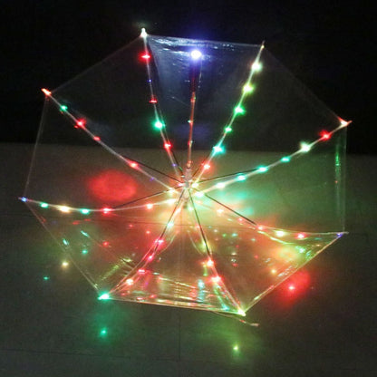 Creative Transparent Colourful Illuminating Umbrella