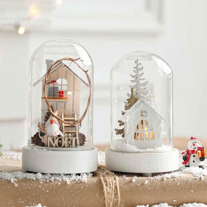 Glass Christmas Ornament Night Light