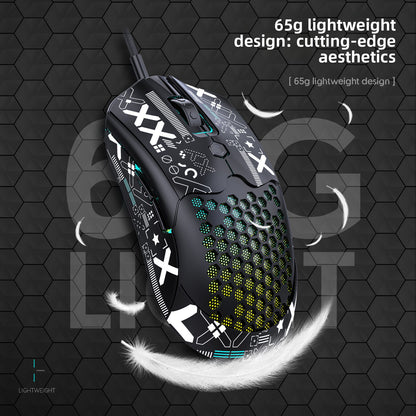 Free Wolf M5 Lightweight Wired RGB Gaming Mouse