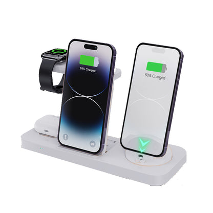 Magnetic wireless Fast charger Foldable Charges three devices simultaneously