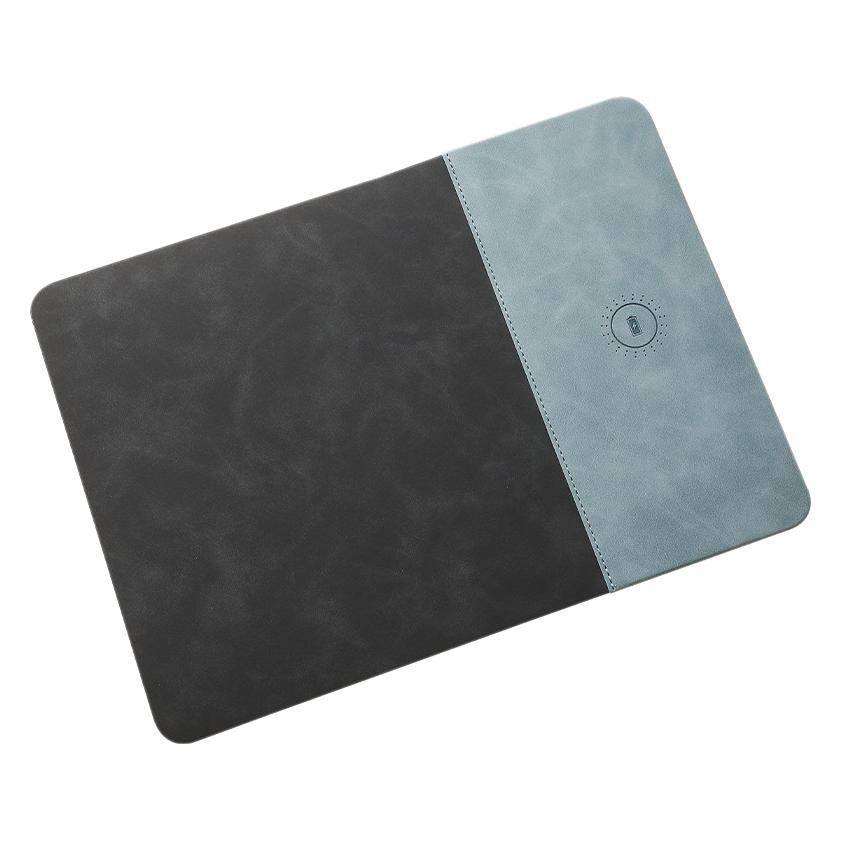Wireless Charging Mouse Pad 15W Fast Charging PU Desk Mat