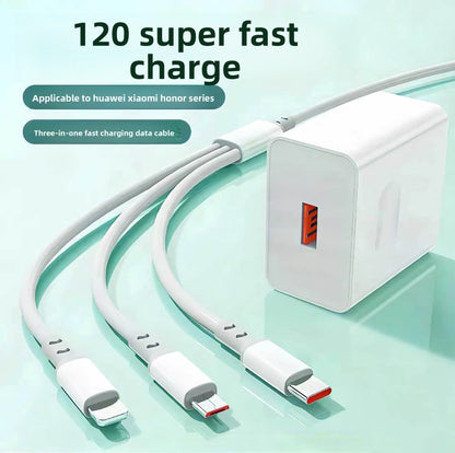 Compatible Fast Charger with 3-in-1 Cable