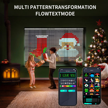 Smart RGB Curtain Light, Smart App Control, Dynamic RGB Colors, DIY Pattern Creation and Music Sync Mode: