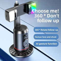 Intelligent phone gimbal with face recognition and 360 degrees automatic tracking