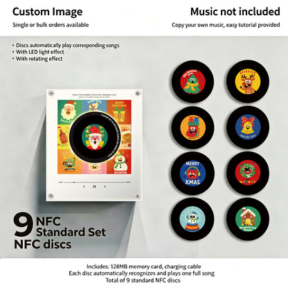 NFC Activated Rotating LED Night Light Music Magnetic Design Festive Season