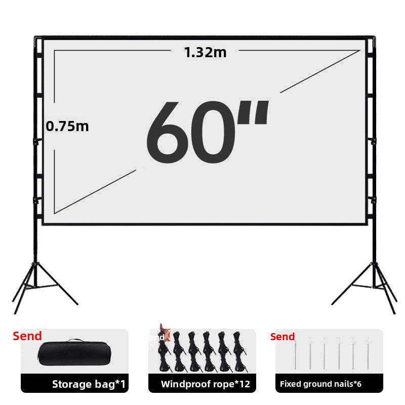 Portable Dual Stand Projector Screen