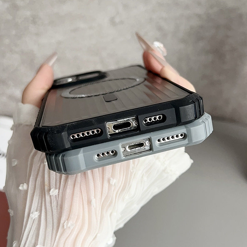 Magnetic Phone Case for iPhone with Shockproof Corners and Anti-Slip Grip