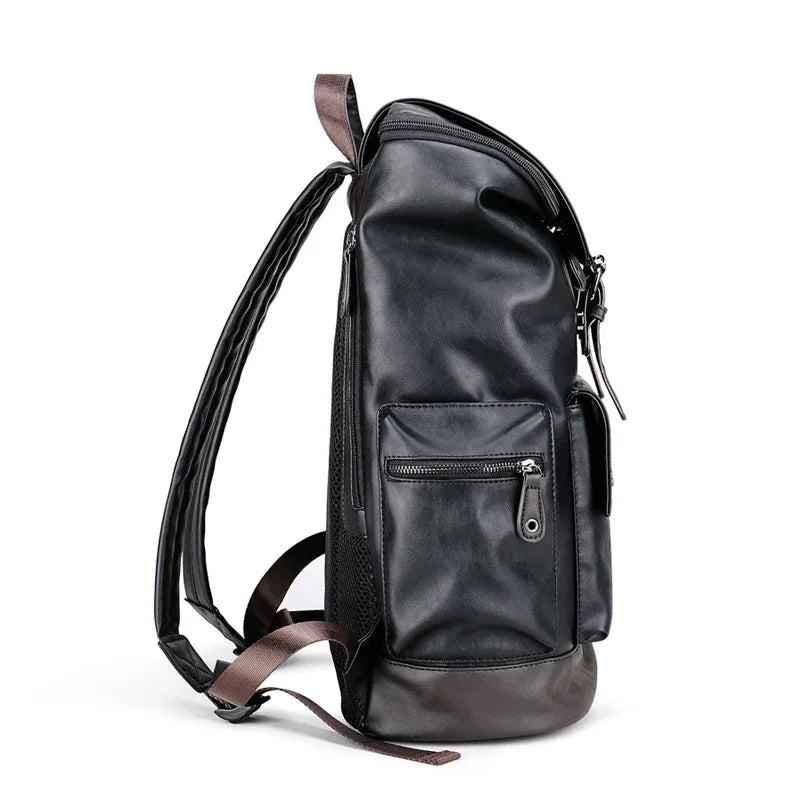 Retro PU Leather Laptop Backpack - ZeeTec Store