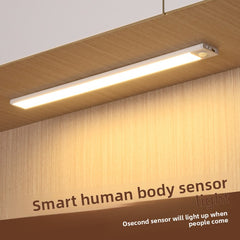 Ultra-thin human body induction light bar, Human body sensing, Rechargeable, Remote control option, Self-adhesive