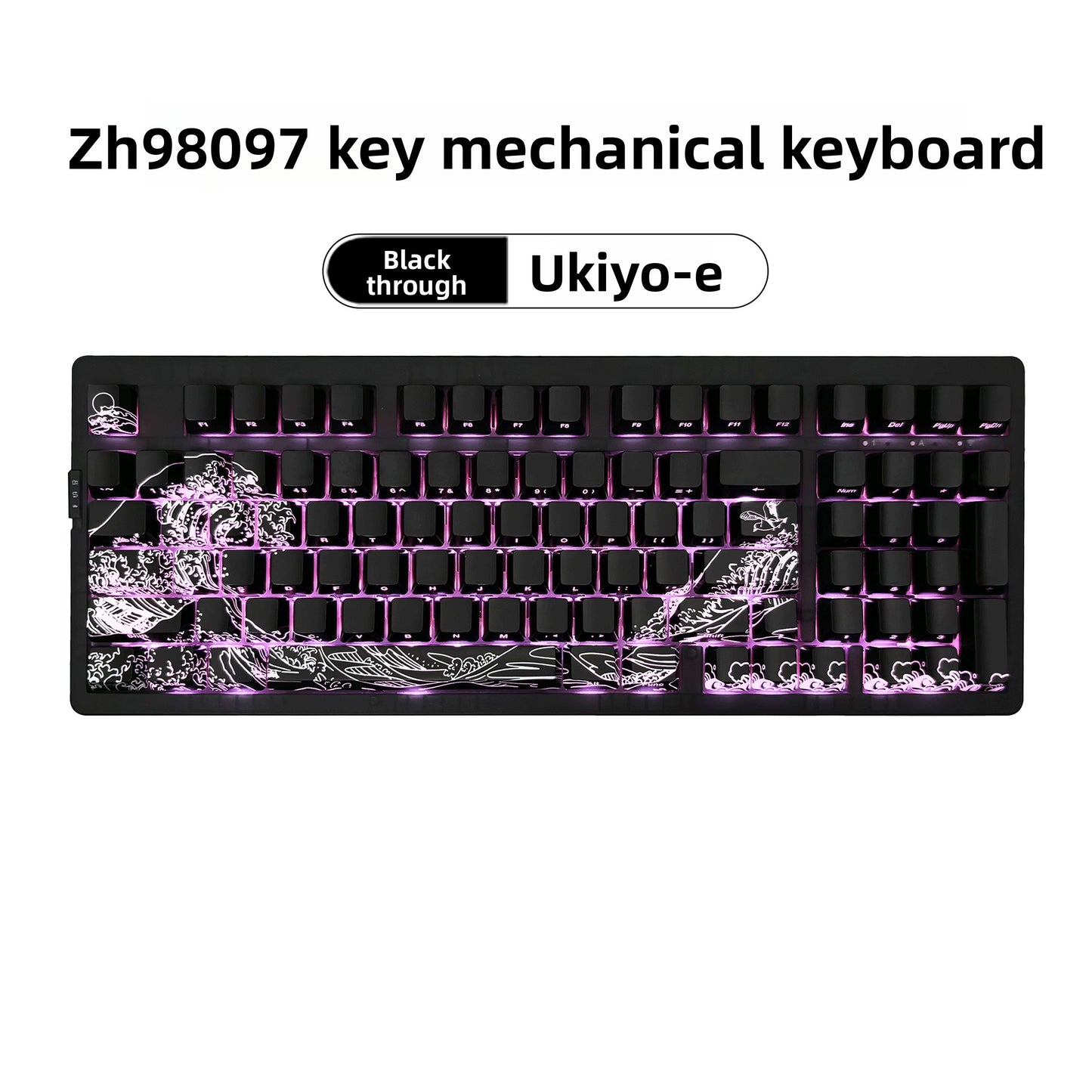ZH980 Mechanical Keyboard Tri mode Spider web Design Backlight RGB
