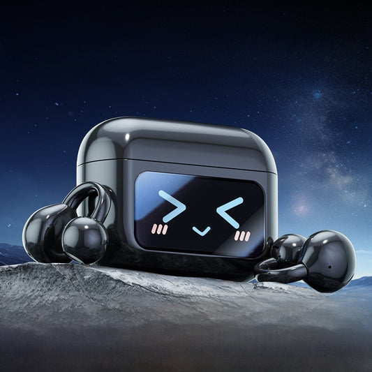 Wireless Ear Clip Bluetooth Headset, AI Simultaneous Translation, Color Touch Screen, Waterproof & Noise Reduction