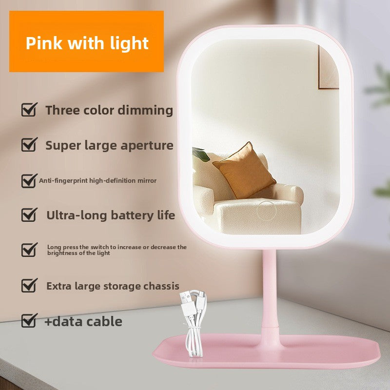 Desktop LED Makeup Mirror with Adjustable Stand - ZeeTec Store