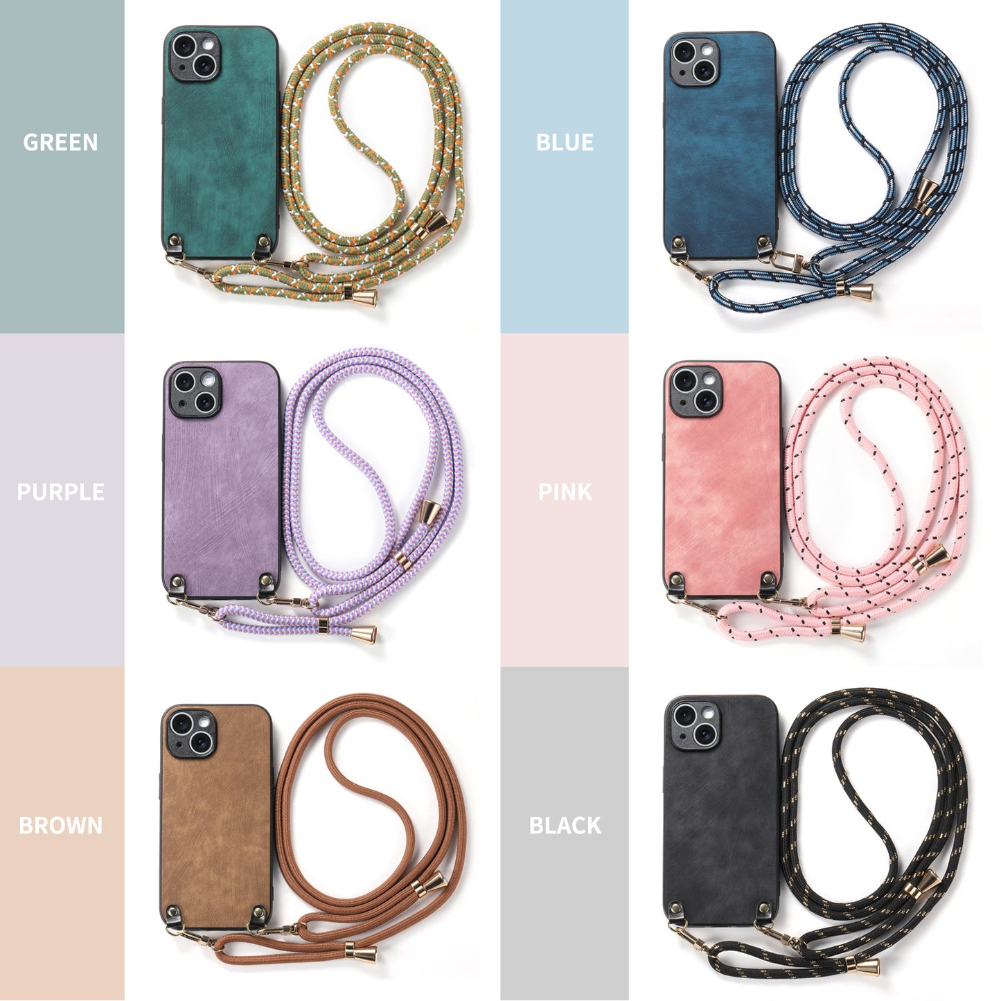 Chain Crossbody Phone Case Skin-Like Texture