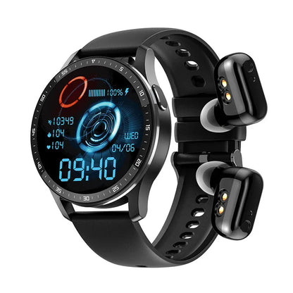 High Quality Smart Sports Watch with 1.39” HD Touch IPS Display, Built-in TWS Headset, Bluetooth Call & SMS, Health Monitoring, Sleep Tracking, Social Apps, Games, Wireless Charging, Up to 7 Days Battery Life - ZeeTec Store