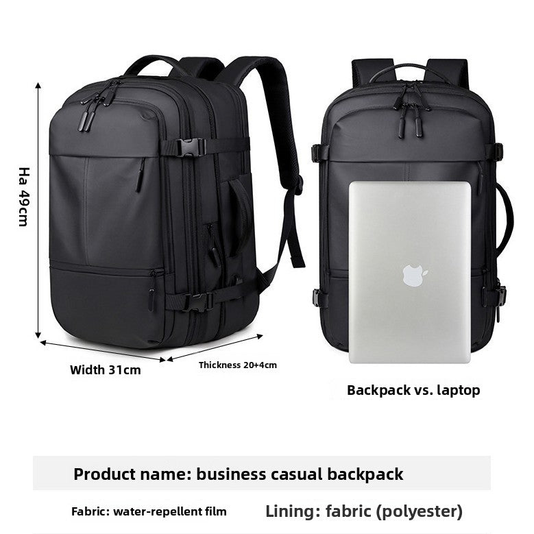 Men's Business Commuter Backpack Expandable Laptop Bag