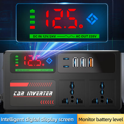 Car Power Inverter 12V 24V to 220V Converter