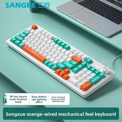 Sangee K18 RGB Gaming Keyboard with Knob