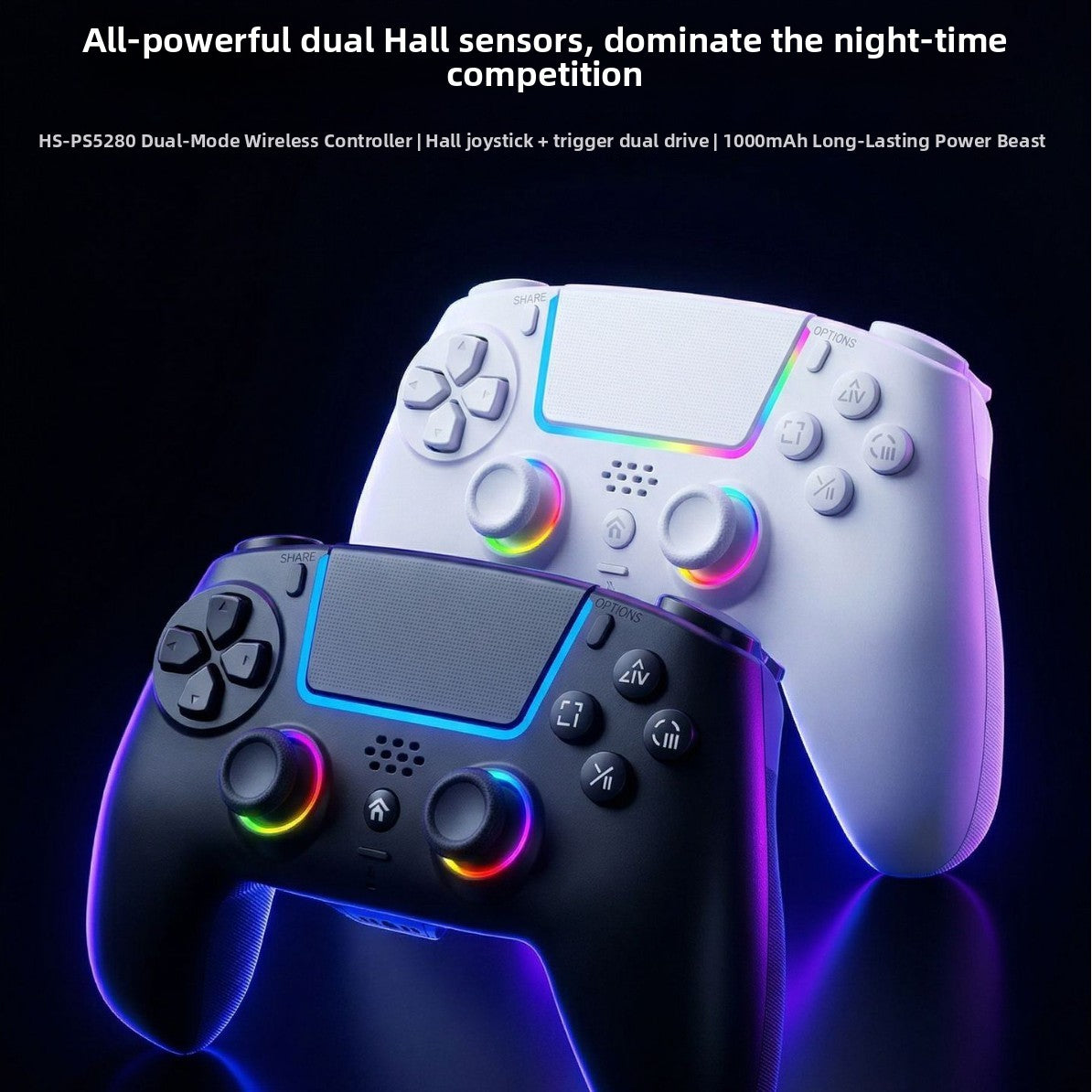 PS5 Wireless Bluetooth Game Controller with RGB Lighting