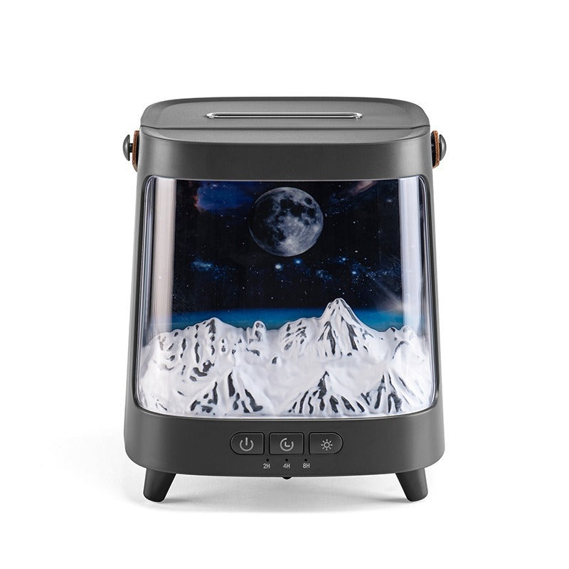 Flame Aromatherapy Humidifier with Aurora Lighting