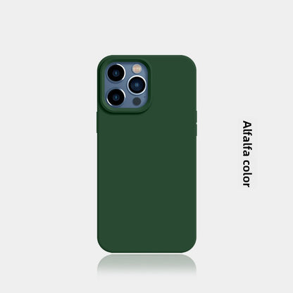 New Liquid Silicone Solid-Color Phone Case Shockproof