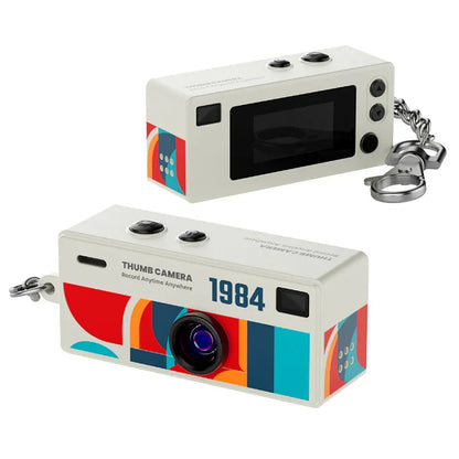 Vintage Mini High-Definition Camera - Compact 1080P Thumb-Sized Retro Camera with 0.96-Inch Display and 3-Hour Battery Life for Travel & Vlogging - ZeeTec Store