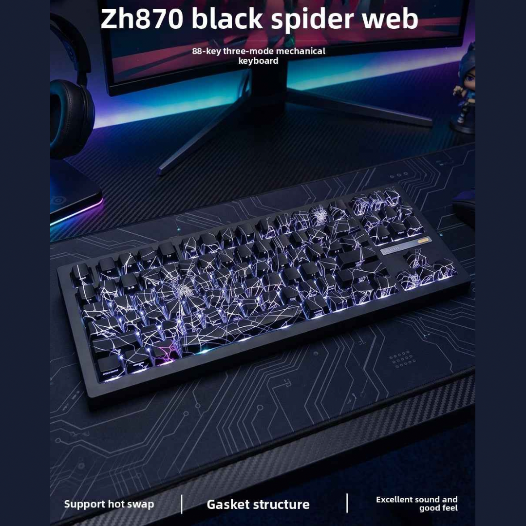 Zornher ZH870 Wireless Gaming Keyboard Three-Mode Full-Key Hot-Swappable