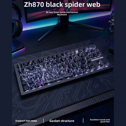 Zornher ZH870 Wireless Gaming Keyboard Three-Mode Full-Key Hot-Swappable