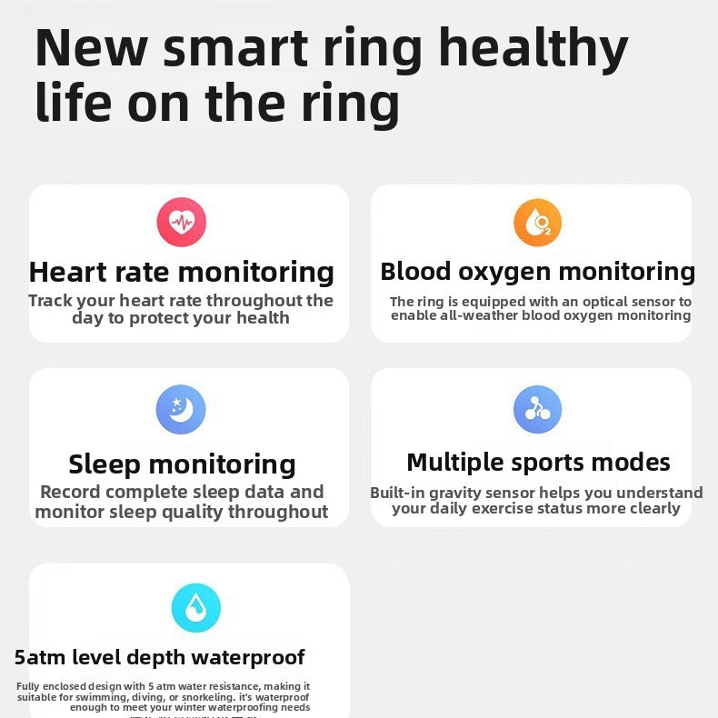Multifunctional Smart Ring - Equipped with Health Tracking and Notifications - ZeeTec Store