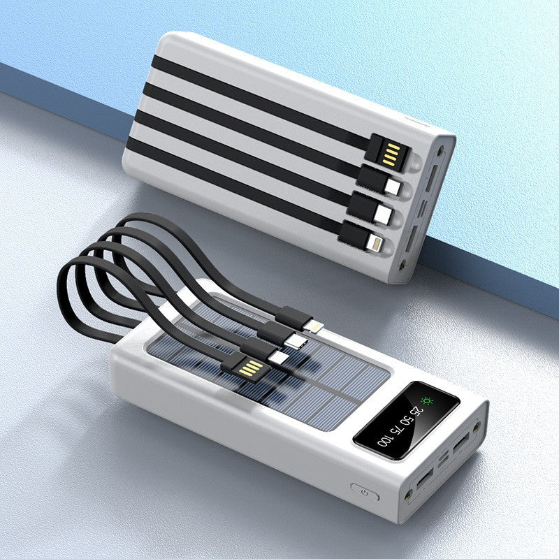 Four-Wire Three-In-One Solar Power Bank - ZeeTec Store