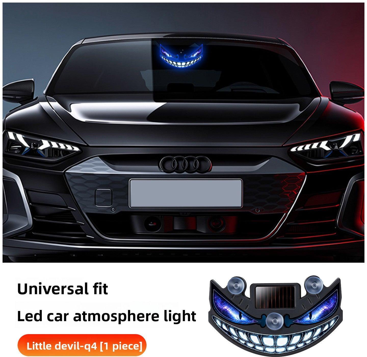Solar Powered Devil Eye Car Ambient LED Warning Light