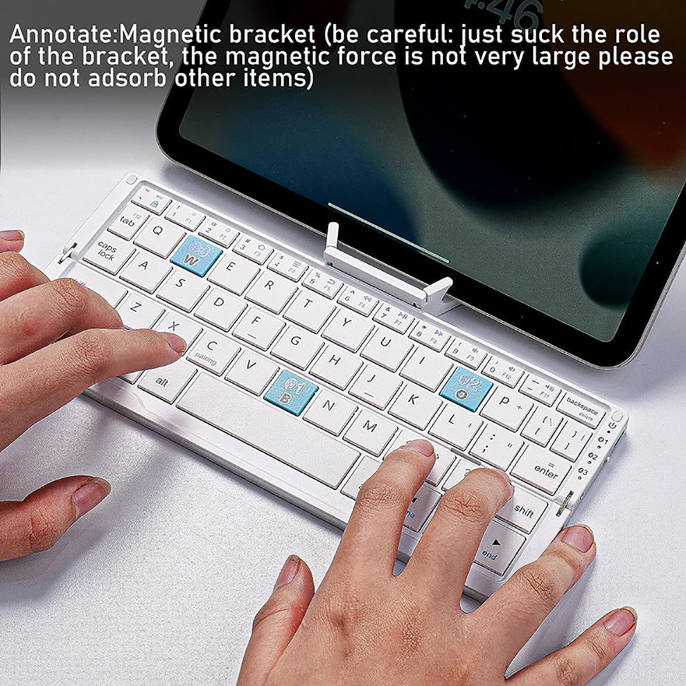 Wireless Portable Foldable Keyboard Compatible with mobile phones and tablets. Easy typing on the go