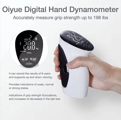 Electronic Grip Strength Exerciser, Accurate Smart Hand Dynamometer, Customise grip strength resistance as needed,Clear LED screen,Rechargeable Electronic Grip,Power Exerciser for Muscle Building
