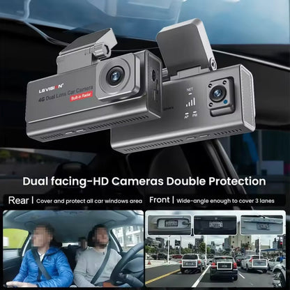 GPS 4G Car Guard Camera with Collision Alarm HD Recorder