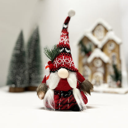 Knitted Hat Faceless Dwarf Doll Christmas Decoration