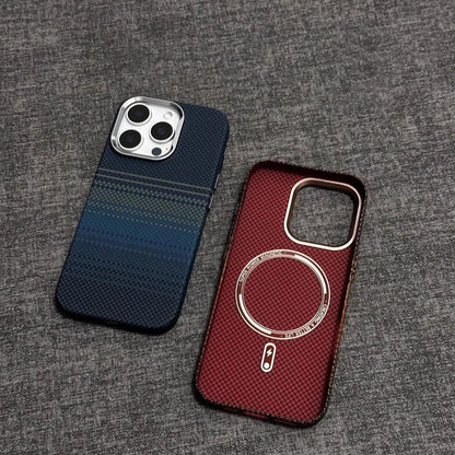 Magnetic Kevlar iPhone Case with Metal Mirror Finish - ZeeTec Store