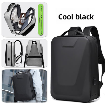 Hard Shell Laptop Backpack with Reflective Strips