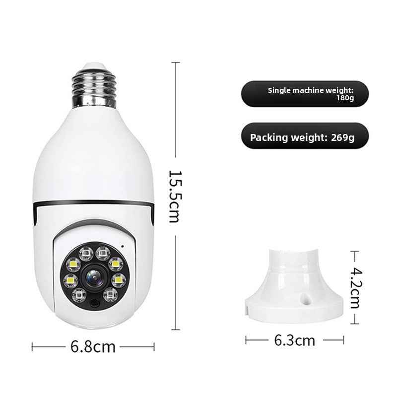 E27 WiFi Light Bulb Security Camera with Night Vision