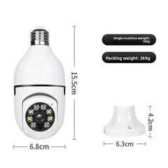 E27 WiFi Light Bulb Security Camera with Night Vision