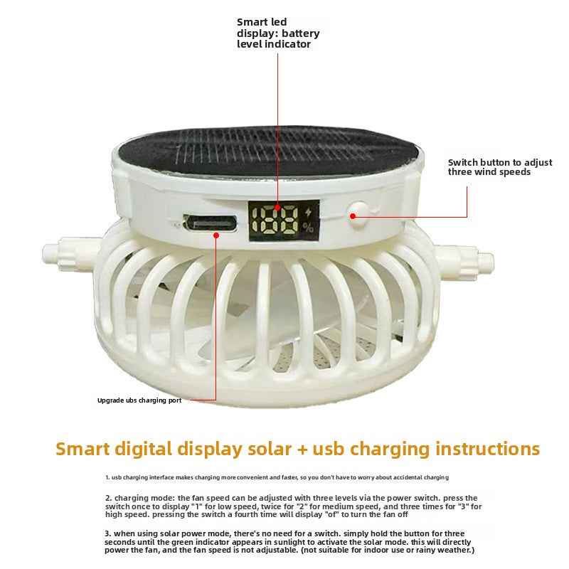 Solar Powered Digital Display Cooling Cap
