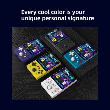 Mini40 Open Source 4 Inch HD Retro Game Console with 4000mAh Battery and Colorful Joystick
