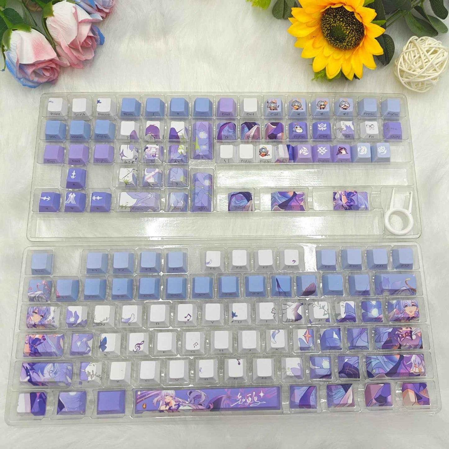 Side-Engraved Translucent PBT Mechanical Keyboard Keycaps