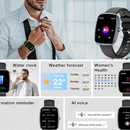 Lige S5 Bluetooth Smart Watch with Health Monitoring