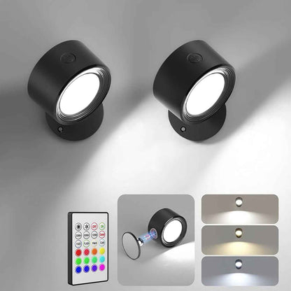 Magnetic Rotating RGB Wall Lamp with Touch Control