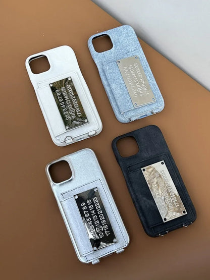 Minimalist Leather Phone Case with Card Holder for Stylish Protection - ZeeTec Store