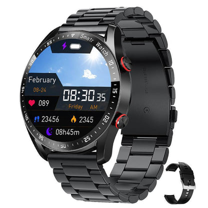 Business Bluetooth Smart Watch, 1.28” HD Bluetooth Calling Hands-free communication,Step counting|sleep monitoring|remote selfie|smart notifications|ECG|heart rate|blood pressure|blood oxygen,Waterproof Design & Up to 7 days battery