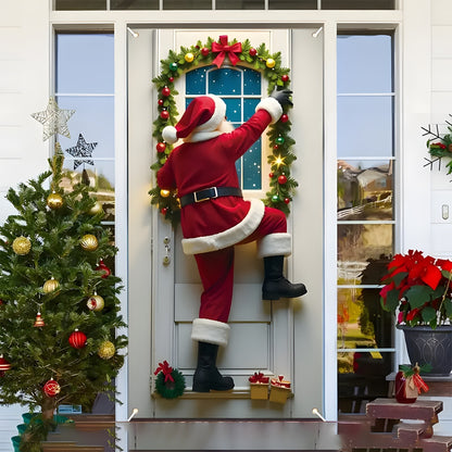 Christmas Santa Claus Polyester Door Cover Decoration 90x180cm