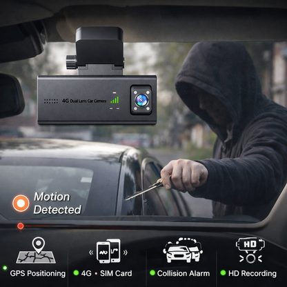 GPS 4G Car Guard Camera with Collision Alarm HD Recorder