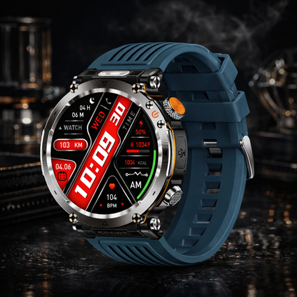 ZeeTec Smart Watch 1.7” HD with Bluetooth Call, Compass, Health Monitor, LED Light