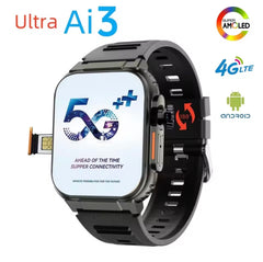Ultra Thin Smart Watch - AMOLED Display 2.06” Camera, Sim Support, Bluetooth Calls, GPS, Health Tracking