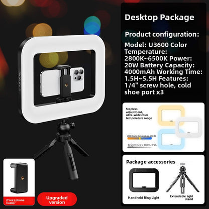 Portable Ring Fill Light with Adjustable Colors